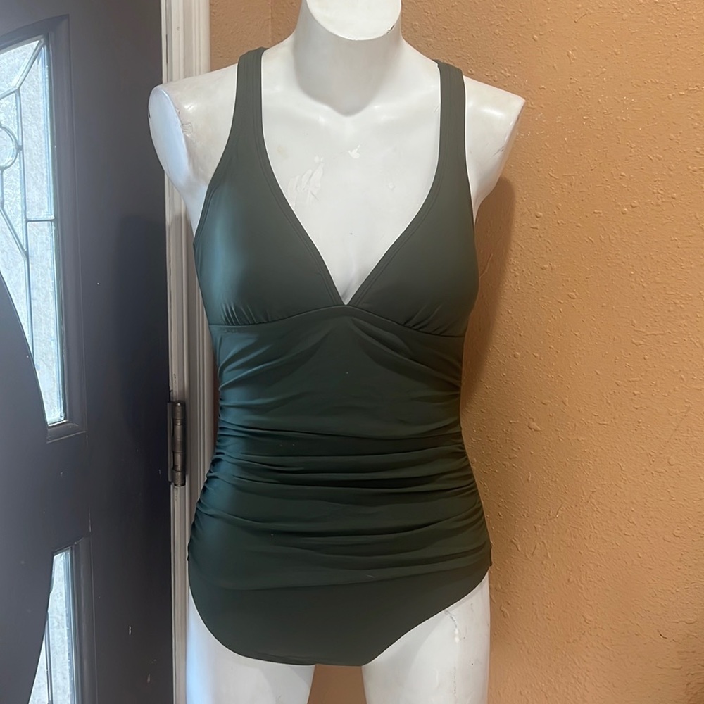 Mycoco one piece olive green swimsuit